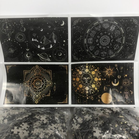 Professor Puzzle Astrology Jigsaw Puzzles 4x1000 Piece Foiled Ed 3 Sealed Zodiac - Picture 10 of 12